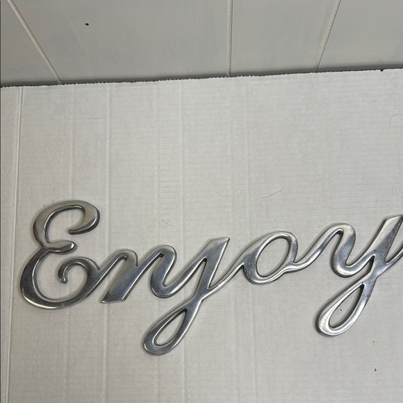 Silver Pewter Cursive Art Wall Decor - Picture 8 of 8